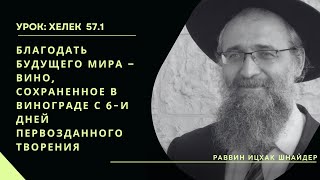 Благодать Будущего мира — вино, сохраненное в винограде с 6-и дней первозданного творения