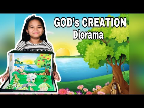 How to make Diorama using Empty Shoe box | GOD’s Creation