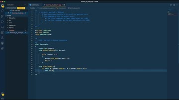 C++ tutorials: Decimal to Binary Conversion Algorithm (Base 10 to base 2)