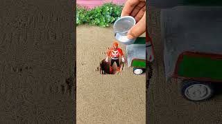 DIY Mini Tractor making cement pillar construction machine science project #shorts #youtubeshorts