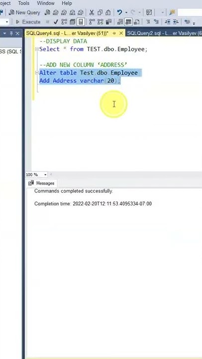 SQL: Add New Column Using Alter Statement - YouTube
