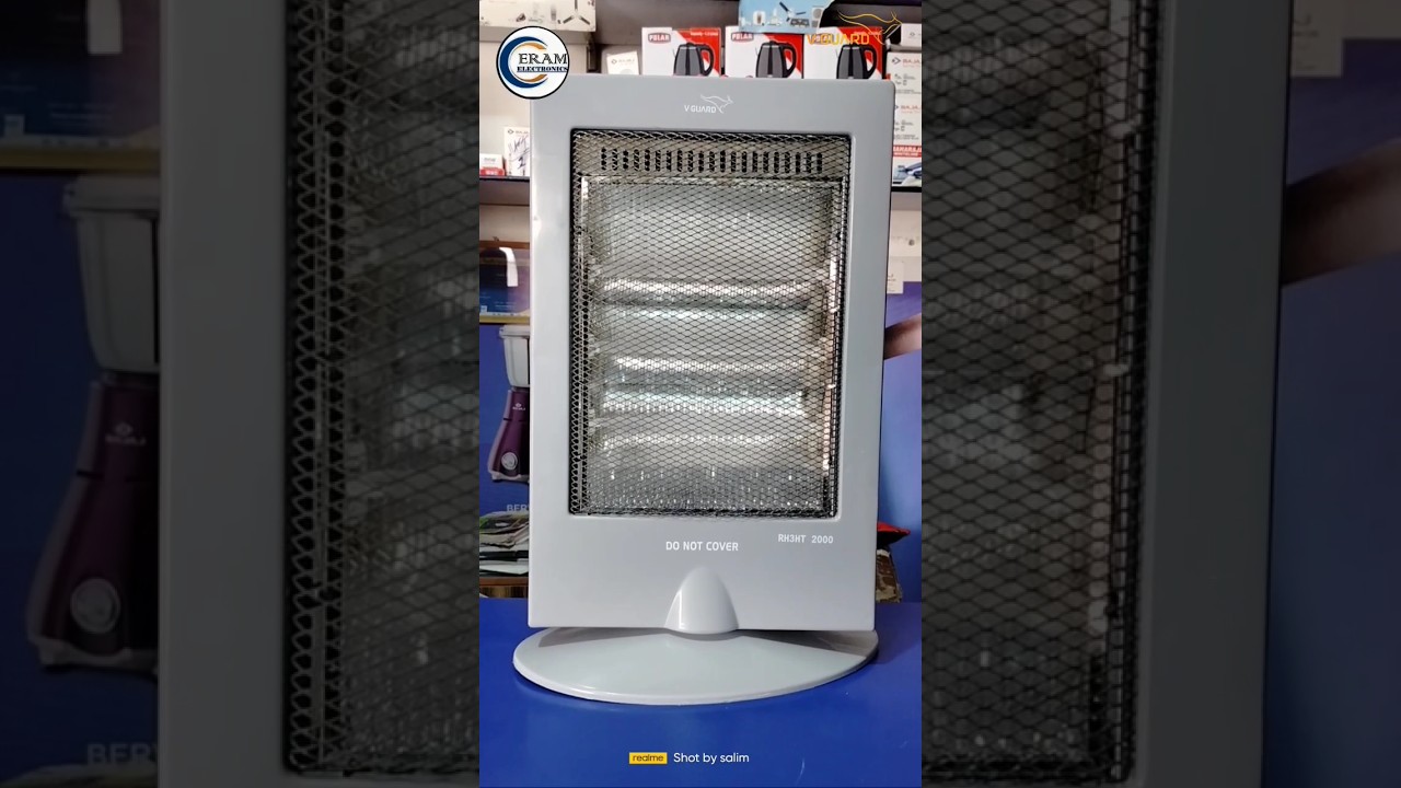 Best Electric Room Heater V-Guard RH3TH 2000 Halogen Heater 1200W 1year  Warranty #heater #viral - YouTube