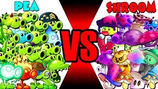 Team PEASHOOTER vs MUSHROOM - Who Will Win? - PvZ 2 Team Plant vs Team Plant