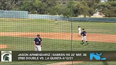 Jason Armendariz 22 MIF, 3B 60 Damien HS 2RBI Doub...