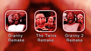 All Dvloper Games Remake Nightmare Mode Full Gameplay - Granny 1.8 Vs The Twins Vs Granny 2 Remake
