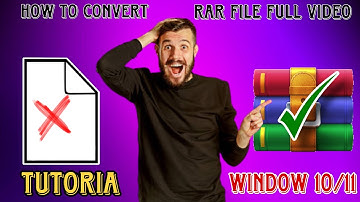 How To Convert File RAR file Using WinRar  10/11 | (Tutorial)