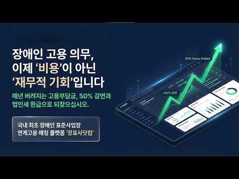 장애인 고용부담금 감면과 법인세 환급으로 되찾으세요