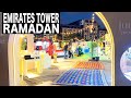 Ramadan market at emirates towers dubai  4k  dubai tourist attraction