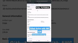 Github Action With Aws Ecr For You Ml Project - Full Tutorial
