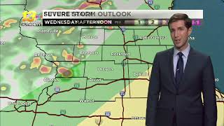 High heat and strong storms pop up midweek