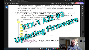 FTX-1 A2Z #3 Updating Firmware
