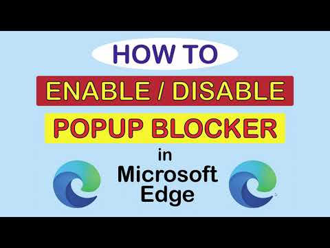 How To Enable Or Disable The Popup Blocker In The Microsoft Edge Web Browser | PC | 👍
