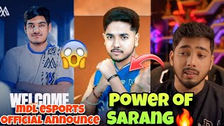 MDL Esports Official Announcement Termi🔥Power Of Tx Sarang🚨@officialscoutop