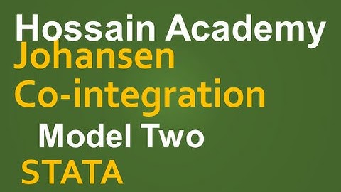 Johansen Cointegration Test. Model Two. STATA