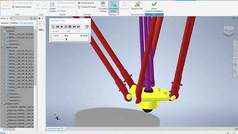 Trayectoria Robot paralelo ABB,Autodesk Inventor