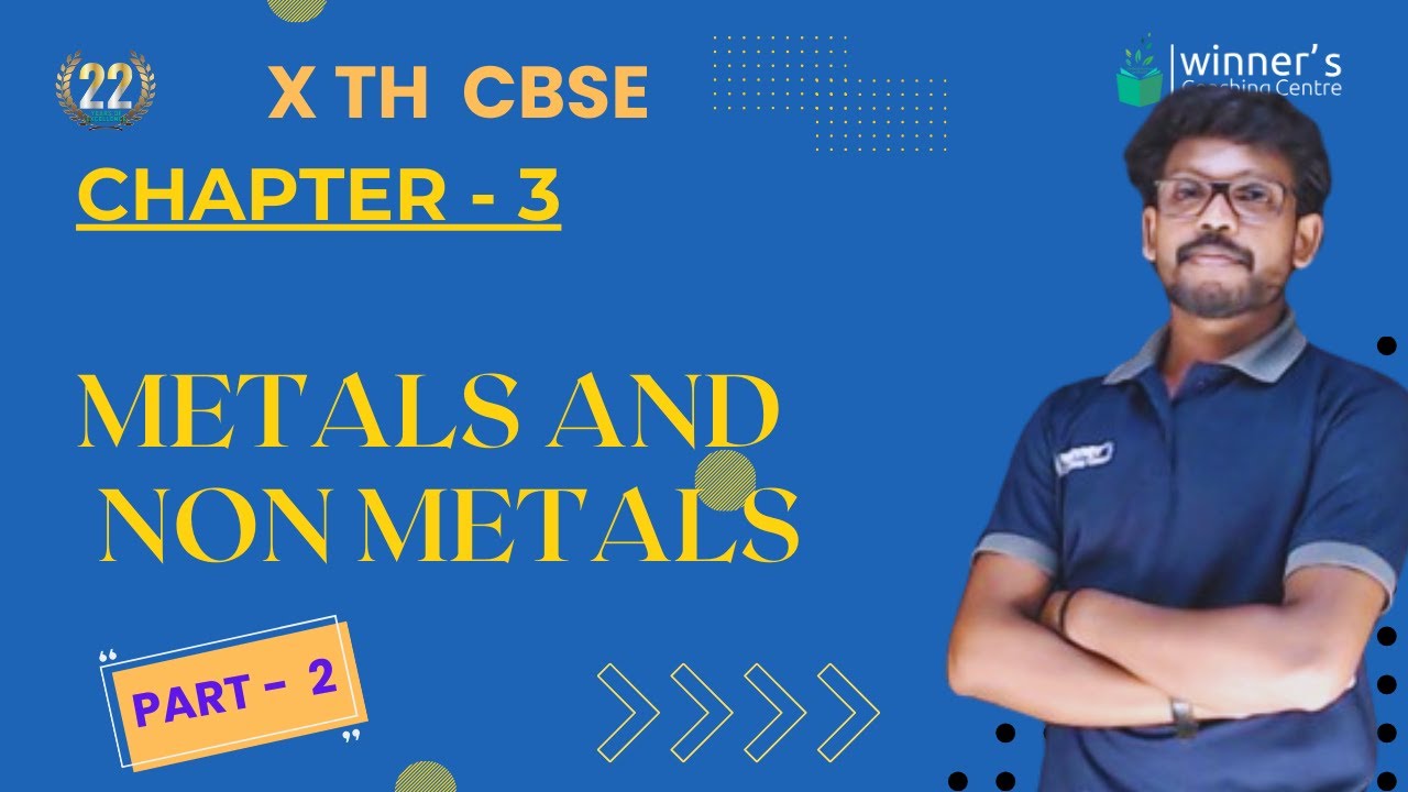 XTH CBSE ||24.07.24 ||CHEMISTRY || METALS AND NON METALS || PART 2 || SANJAY SIR - XTH CBSE ||24.07.24 ||CHEMISTRY || METALS AND NON METALS || PART 2 || SANJAY SIR