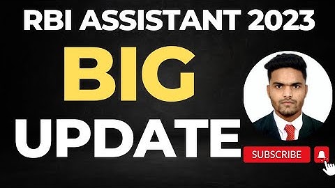 Big Update RBI Assistant 2023 Notification | #study