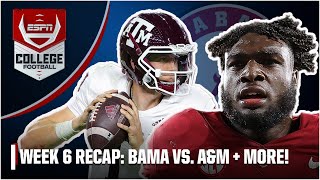 WEEK 6 RECAP! Alabama vs. Texas A&M, BRUTAL play-call & Tennessee ahead 👀 🤯 | ESPN College Football