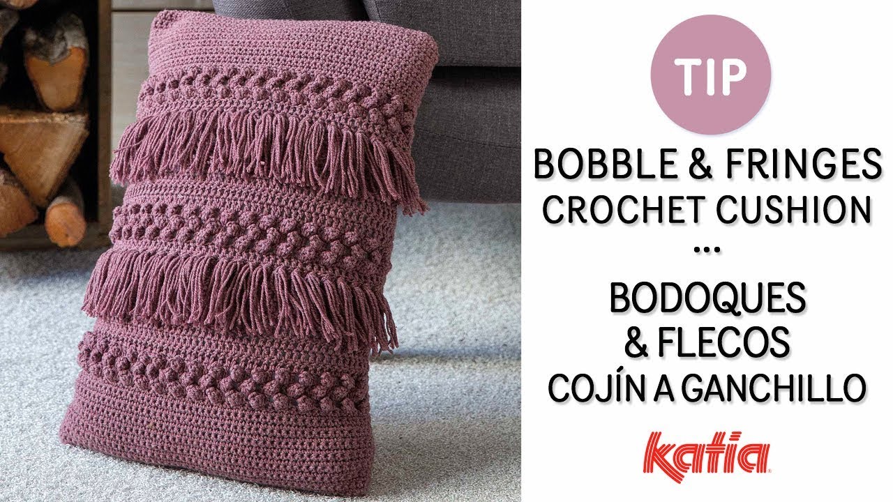 TIP Bodoques y Flecos 💡 Haz Fácilmente un Cojín de Ganchillo Diferente