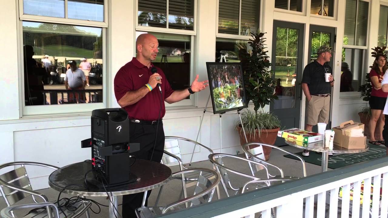 fsu football predictions Charles Kelly speaks at Warchant/Corner Pocket golf tournament