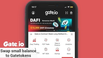 Gate.io New Feature - Swap small balance to Gatetokens (GT) 2022