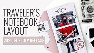 Traveler's Notebook Layout 2021 | DT Everyday Explorers July Release