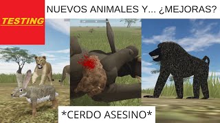 NUEVOS ANIMALES Y ¡UN CERDO ASESINO! EN TESTING C DE WILD SAVANNAH  ROBLOX GAMEPLAY ESPAÑOL 2020