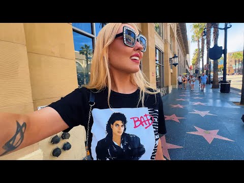 Exploring the Walk of Fame! ⭐️ Freddy Krueger hit on me 😳