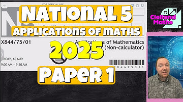 National 5 Applications Of Maths 2025 Paper 1 Full Solutions