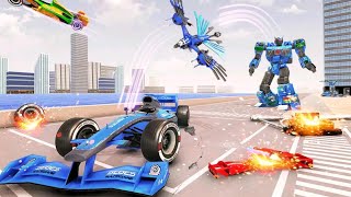 Burung Elang Berubah Jadi Robot Perang Dan Mobil Balap F1 | Eagle Robot Car Game | Rution Games screenshot 4