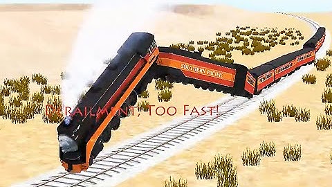 Desert Using Southern Pacific 4449 Got Derailment Because Too Fast - Train Sim