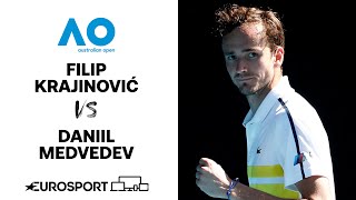 Filip Krajinović v Daniil Medvedev | Australian Open 2021 - Highlights | Tennis | Eurosport
