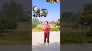 Flying Vehicle vs Dancing Gorilla 🦍😂 Octopus Funny Fight 🤣 #shorts