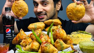 Unlimited 😱 Kachori & Samosa Eating Challenge With Chill’s & Dhokla | INDIAN STREET FOOD CHALLENGE