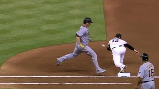 PIT@MIA: Freese grounds out softly for second out