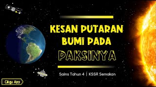 Sains Tahun 4 : Kesan Putaran Bumi Pada Paksinya