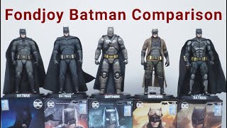 Fondjoy all 5 Ben Affleck Batman Figures Comparison Video