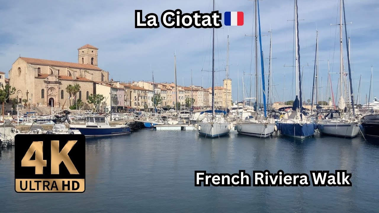 Walking Coastal City of La Ciotat | French Riviera 🇫🇷 ASMR 4K