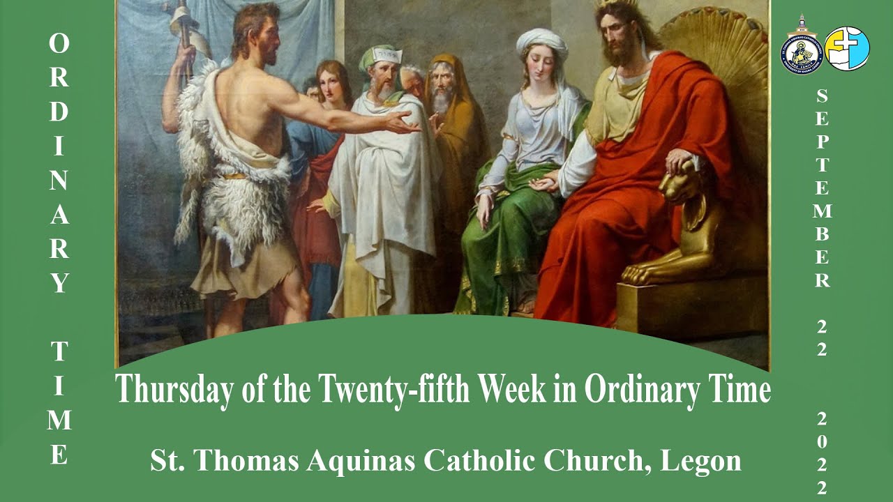 Thursday of the Twenty-fifth Week in Ordinary Time (22/09/22) - YouTube