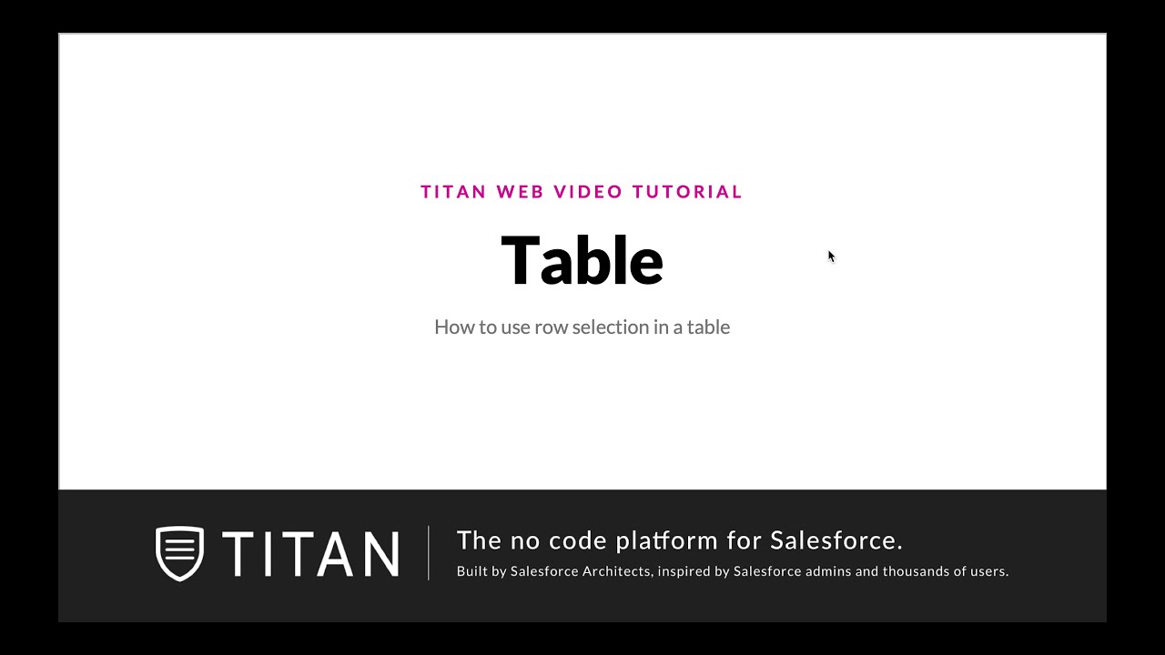 How to use row selection to select records from Salesforce in a table ...