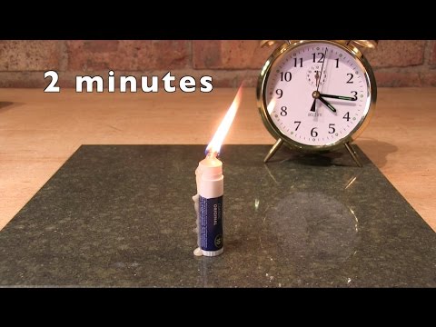 Survival tricks: Lip Balm emergency candle - short