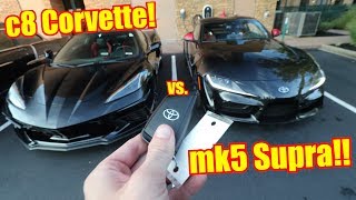 THIS is my c8 Corvette spec ft. my Toyota Supra!