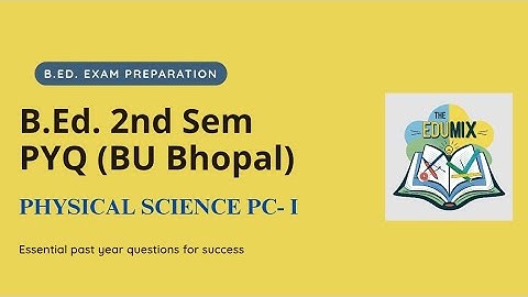 Physical Science Paper PC-1 semester 2  Question Paper Barkatullah University BHOPAL