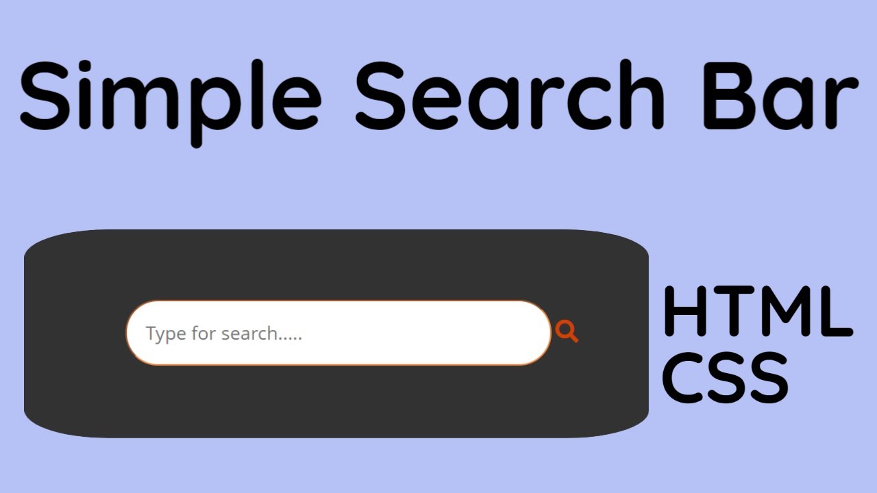 Search Bar Using HTML And CSS In Just 3 Minute - YouTube