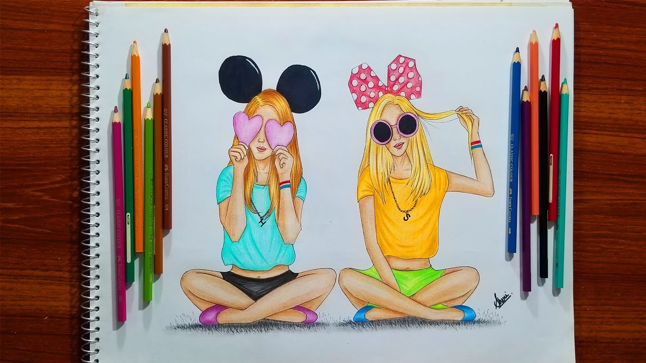 Cute Anime Best Friends Sheri Artist YouTube