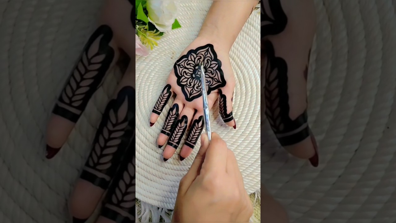 Beautiful sticker mehndi design #shorts