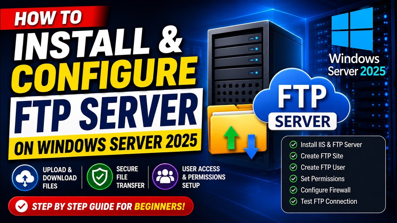 How to Install FTP Server on Windows Server 2025 - YouTube