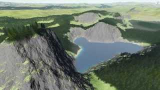 Outerra - Flying and Craters
