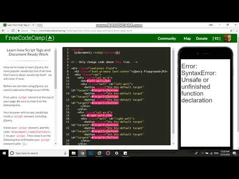 Learn how Script Tags and Document Ready Work free code camp   Dani