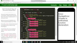 Learn how Script Tags and Document Ready Work free code camp   Dani